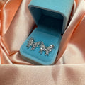 Mariposa Pırlanta Işıltılı Zirkon Taşlı Silver Küpe